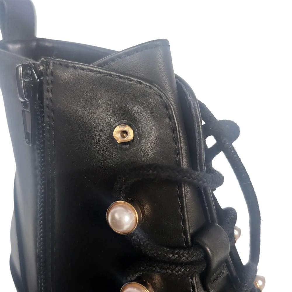 Charter Club Shiloh Combat Booties Black 8 - Picture 2 of 9